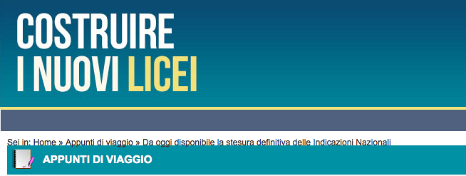 La geografia nelle Indicazioni nazionali per i nuovi licei