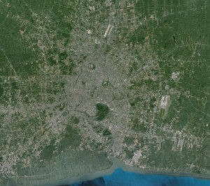 Bangkok vista su Google Earth.