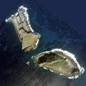 Le isole Minami Kojima e Kita Kojima.