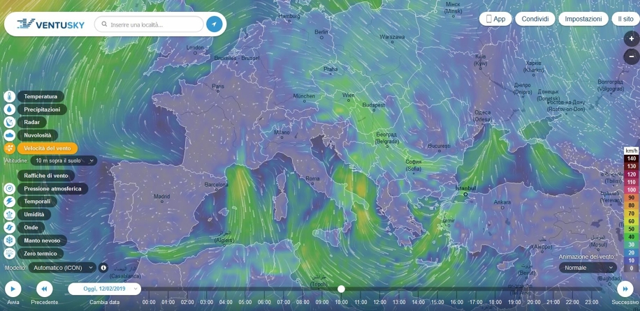 Gli strumenti digitali per la geografia - 5: Ventusky