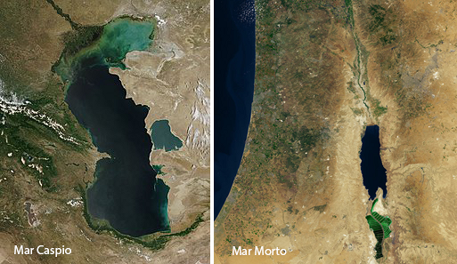 Mar Caspio e Mar Morto: due laghi salati da record