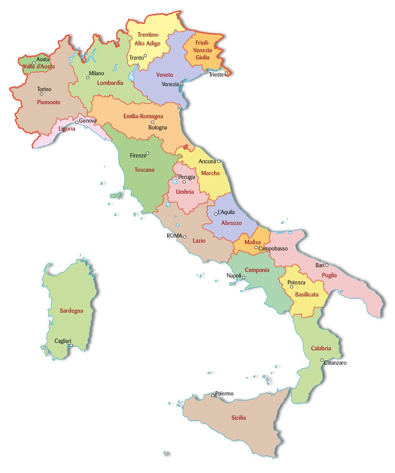 Geofacile #15 - L'Italia e le sue regioni, Articoli