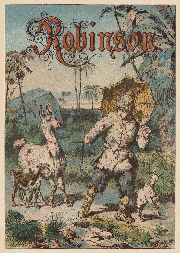 Robinson-Crosue-illustrazione-Defoe-isola