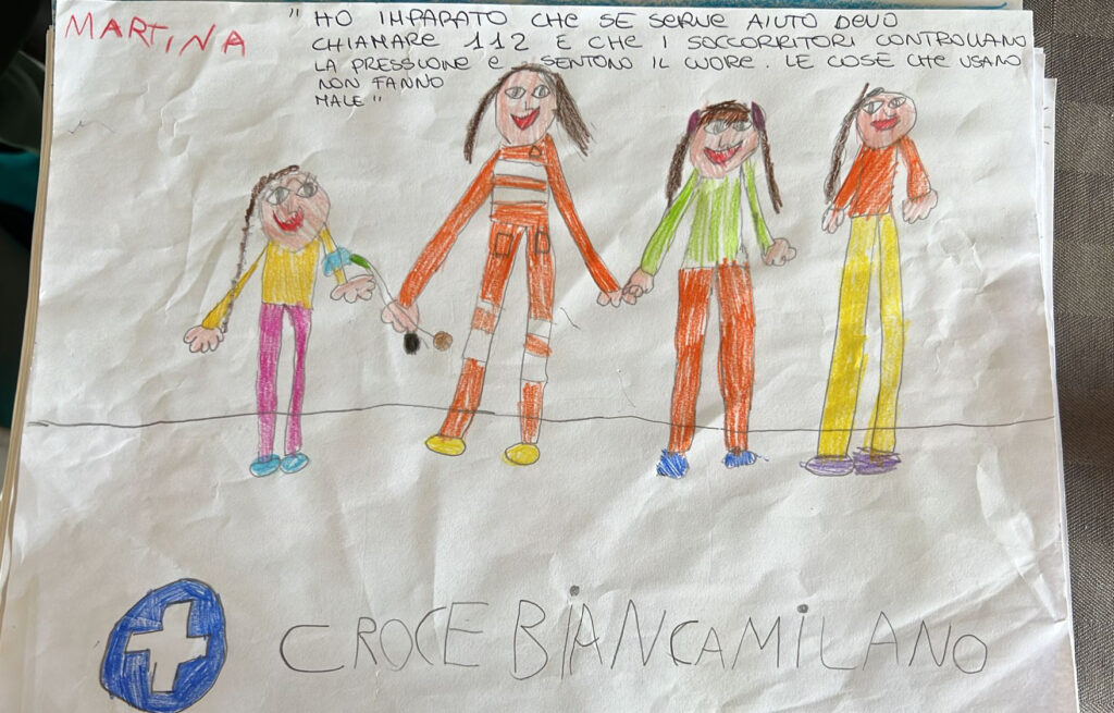 Croce-Bianca-Milano-disegno-bambini
