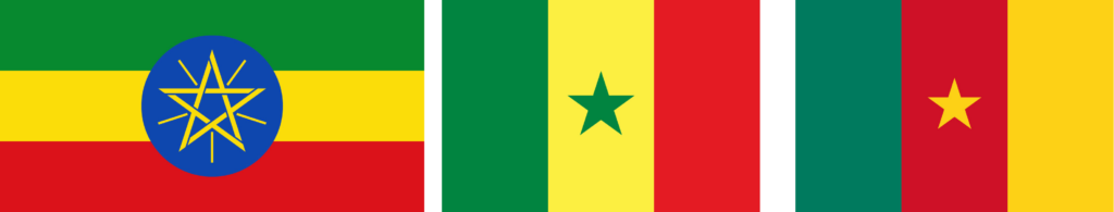Flag_of_Etiopia+Senegal+Camerun