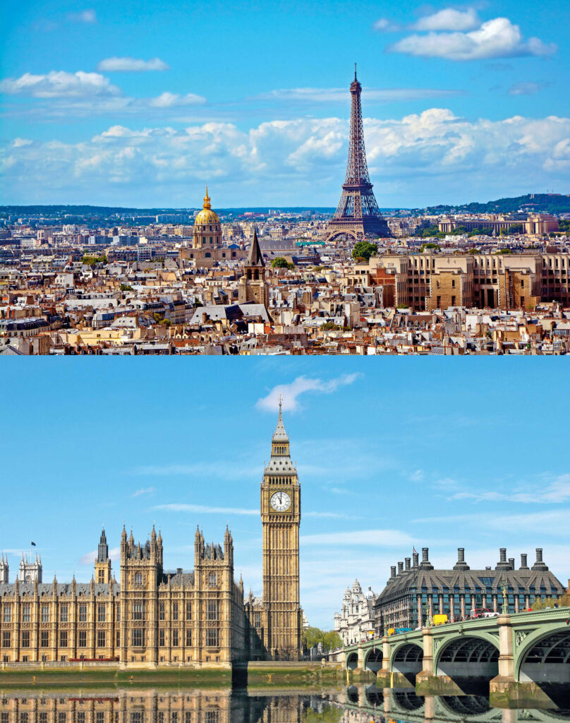 Europa-citta-Parigi-Londra